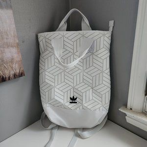 Adidas TOP-LOADING BACKPACK WITH A TRANSPARENT MONOGRAM TREFOIL DESIGN. New cond